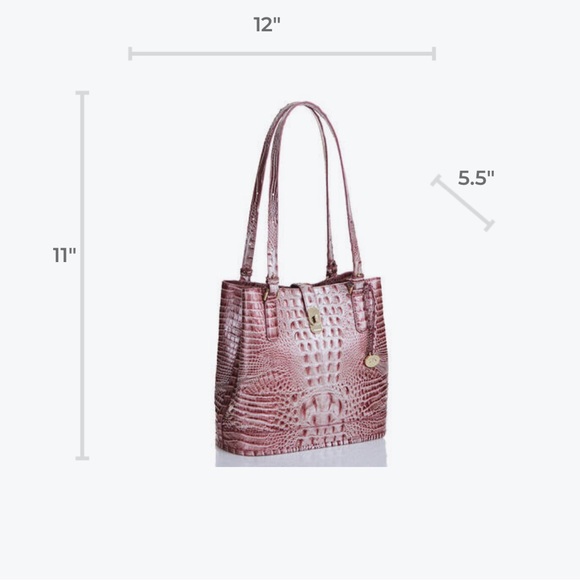 Brahmin Fiora Pink Icing Bucket leather bag AND matching ADY NWT GORGEOUS SET - Picture 10 of 11